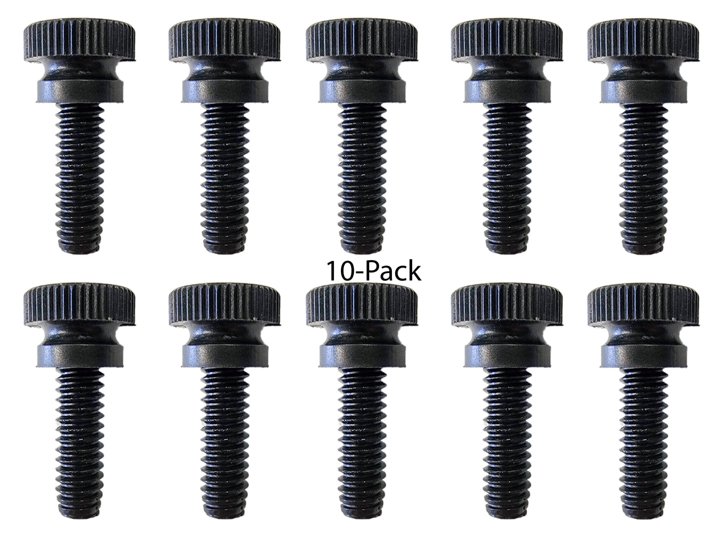 Nylon Thumb Screws, Black, 1/4"-20 x 3/4" Long