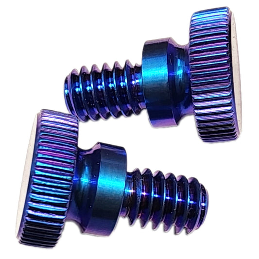 Titanium Thumb Screws, 1/4"-20, Pack of 2
